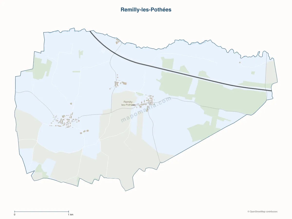 Carte de Remilly-les-Pothées à personnaliser