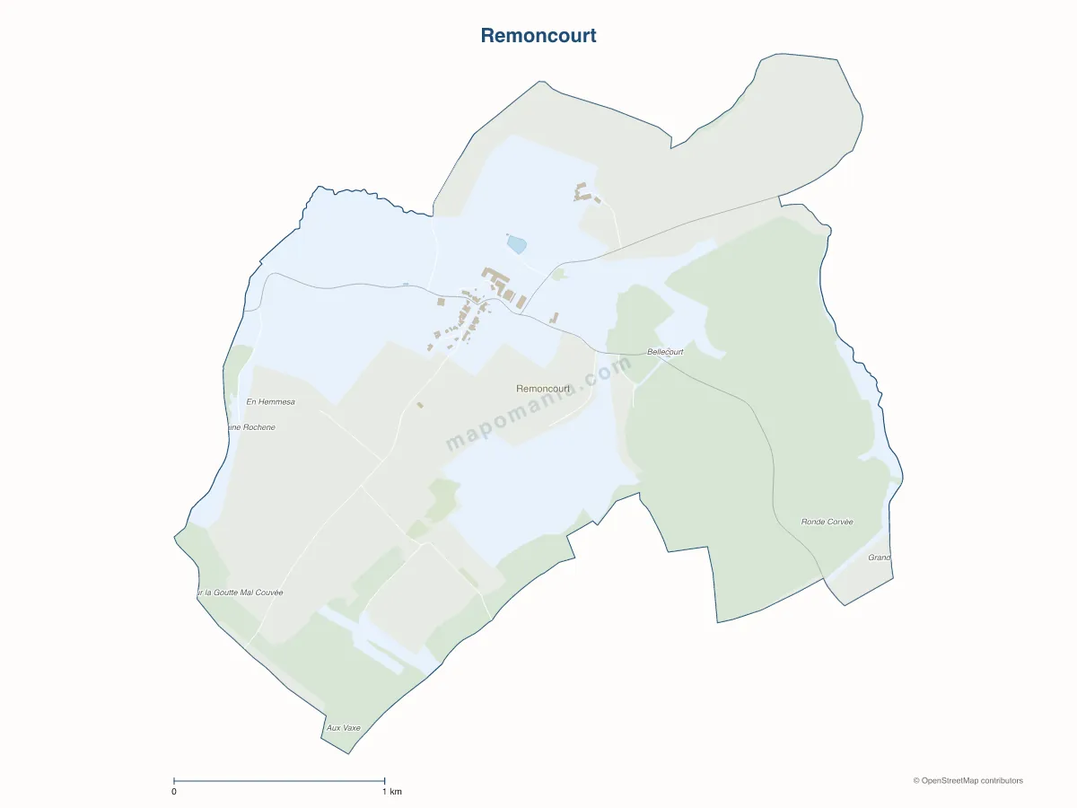 Carte de Remoncourt à personnaliser