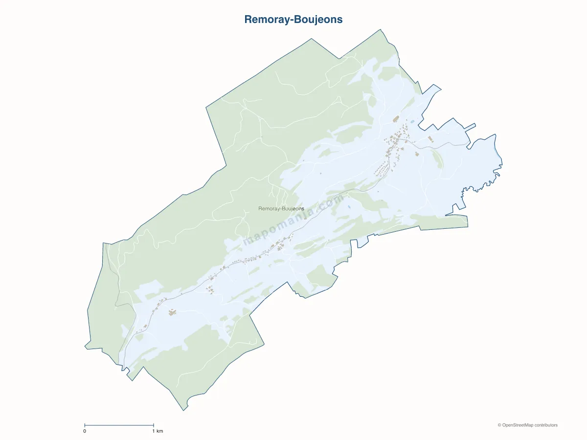 Carte de Remoray-Boujeons à personnaliser