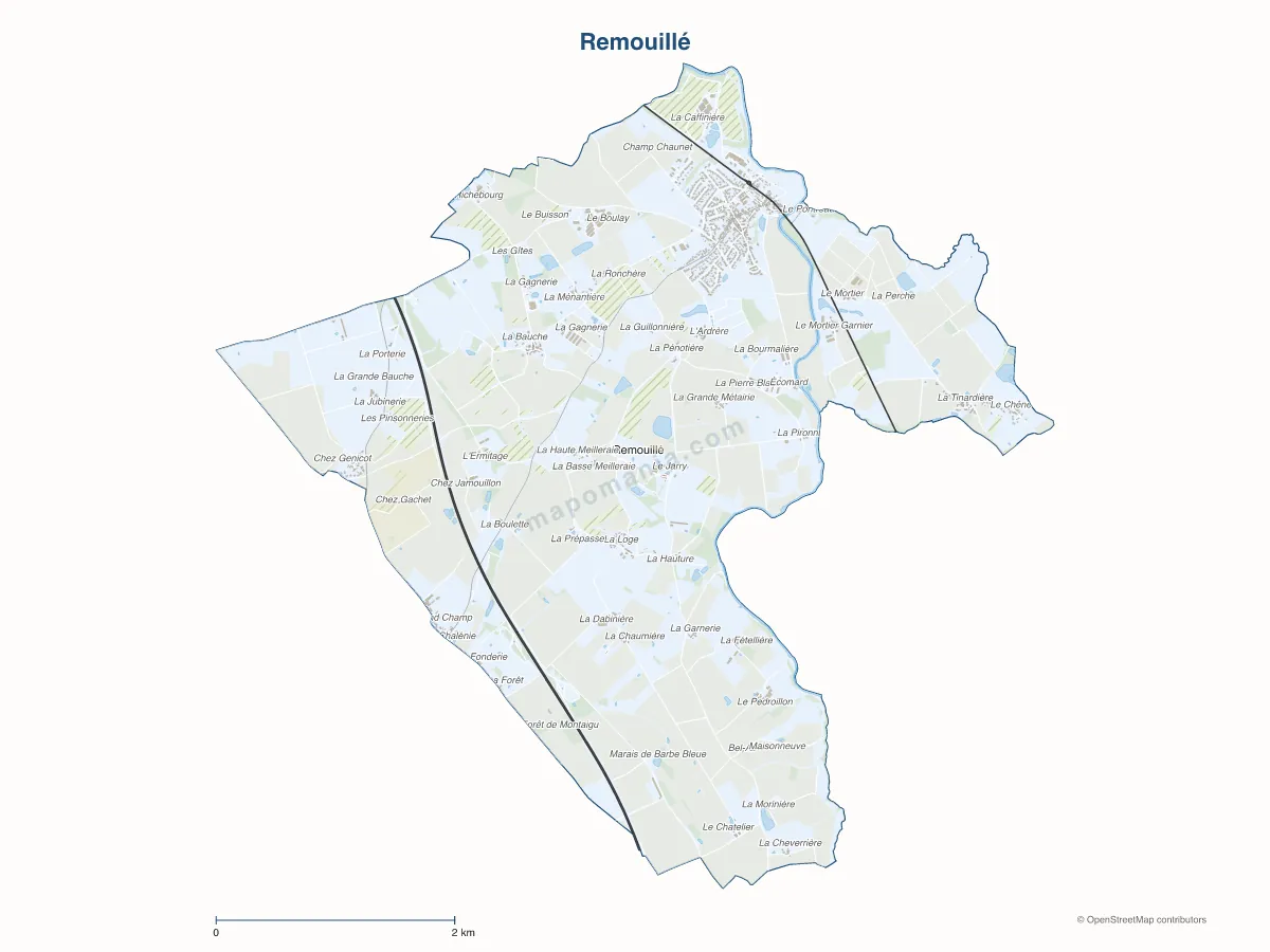 Carte de Remouillé à personnaliser