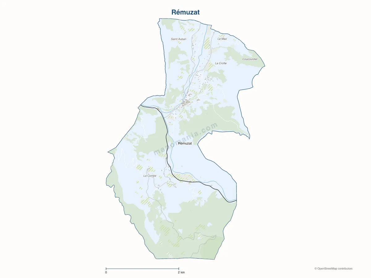 Carte de Rémuzat à personnaliser