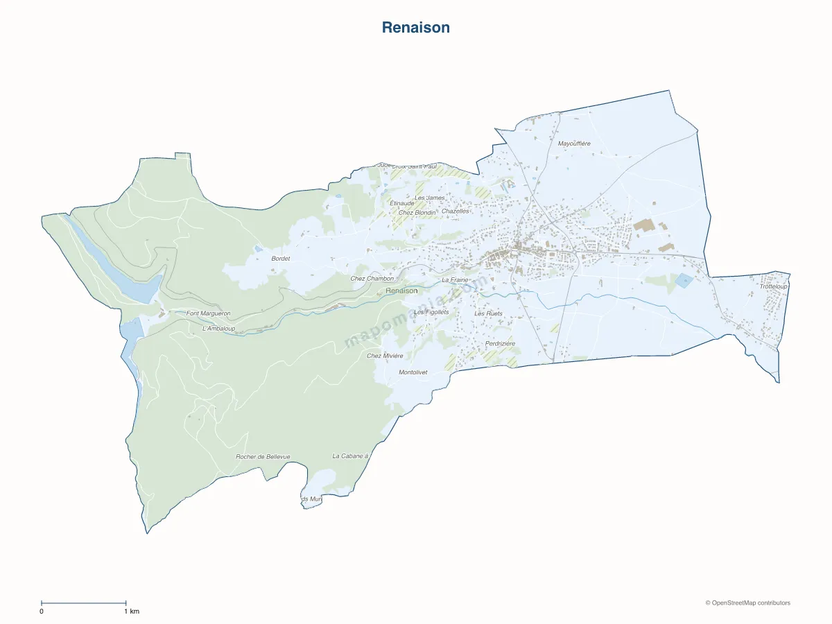 Carte de Renaison à personnaliser