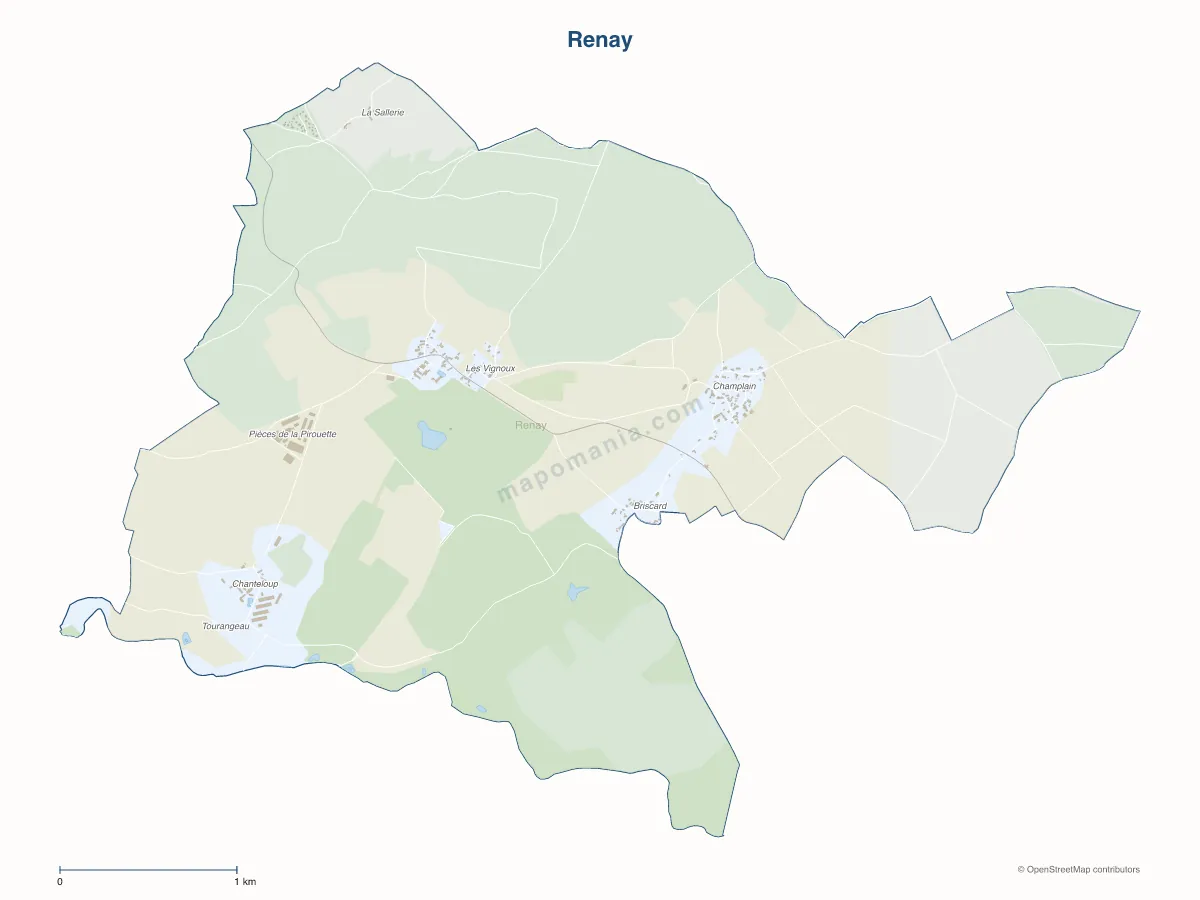 Carte de Renay à personnaliser