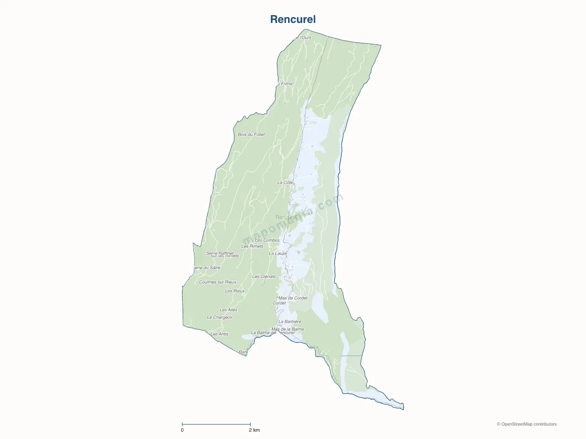 Carte de Rencurel à personnaliser