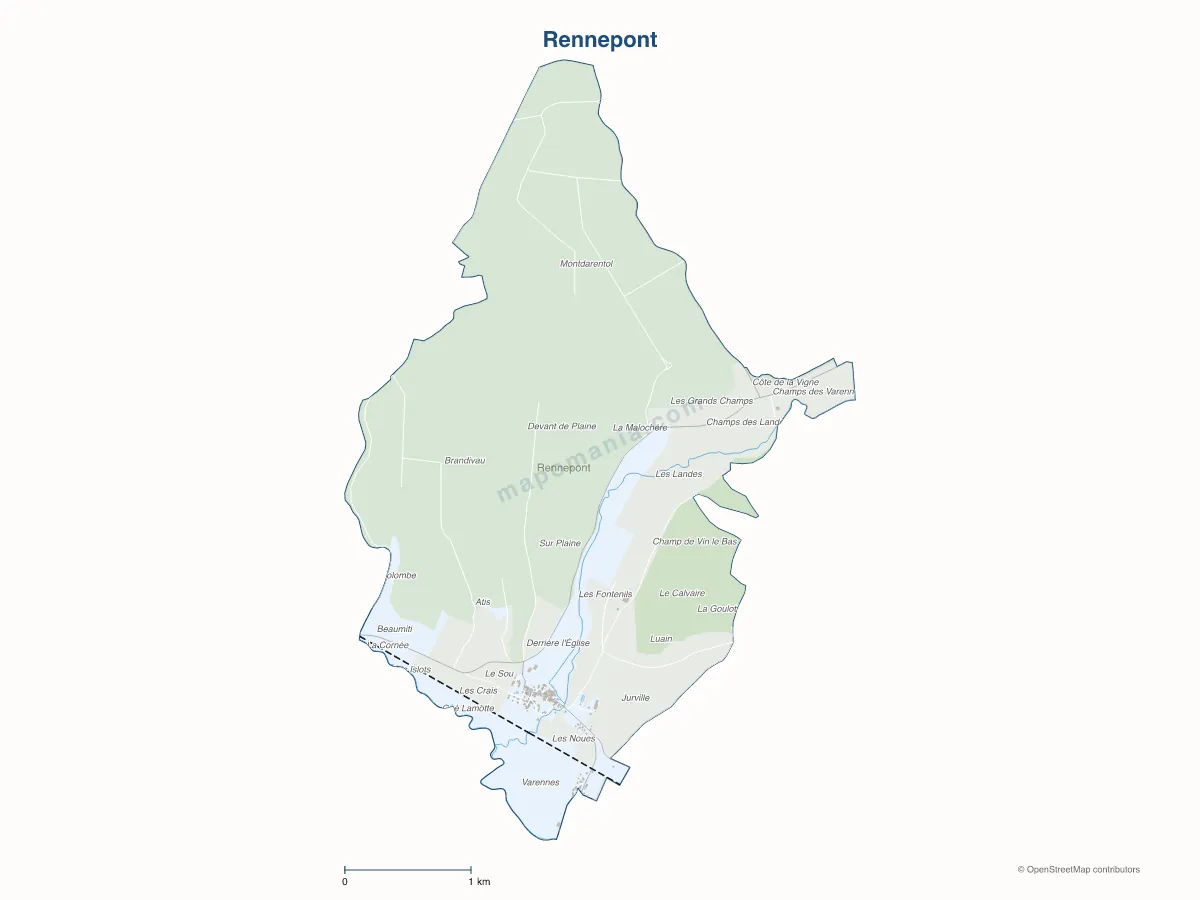 Carte de Rennepont à personnaliser