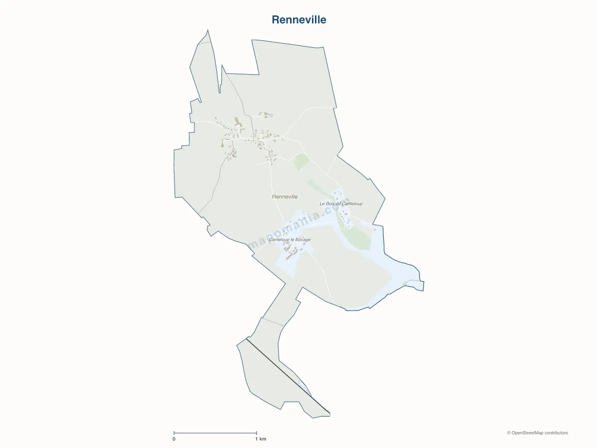 Carte de Renneville à personnaliser