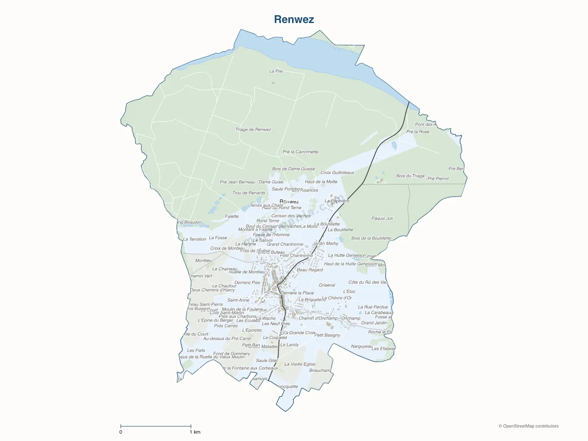 Carte de Renwez à personnaliser