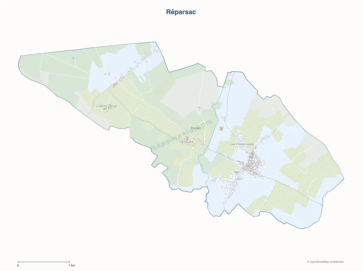 Carte de Réparsac à personnaliser