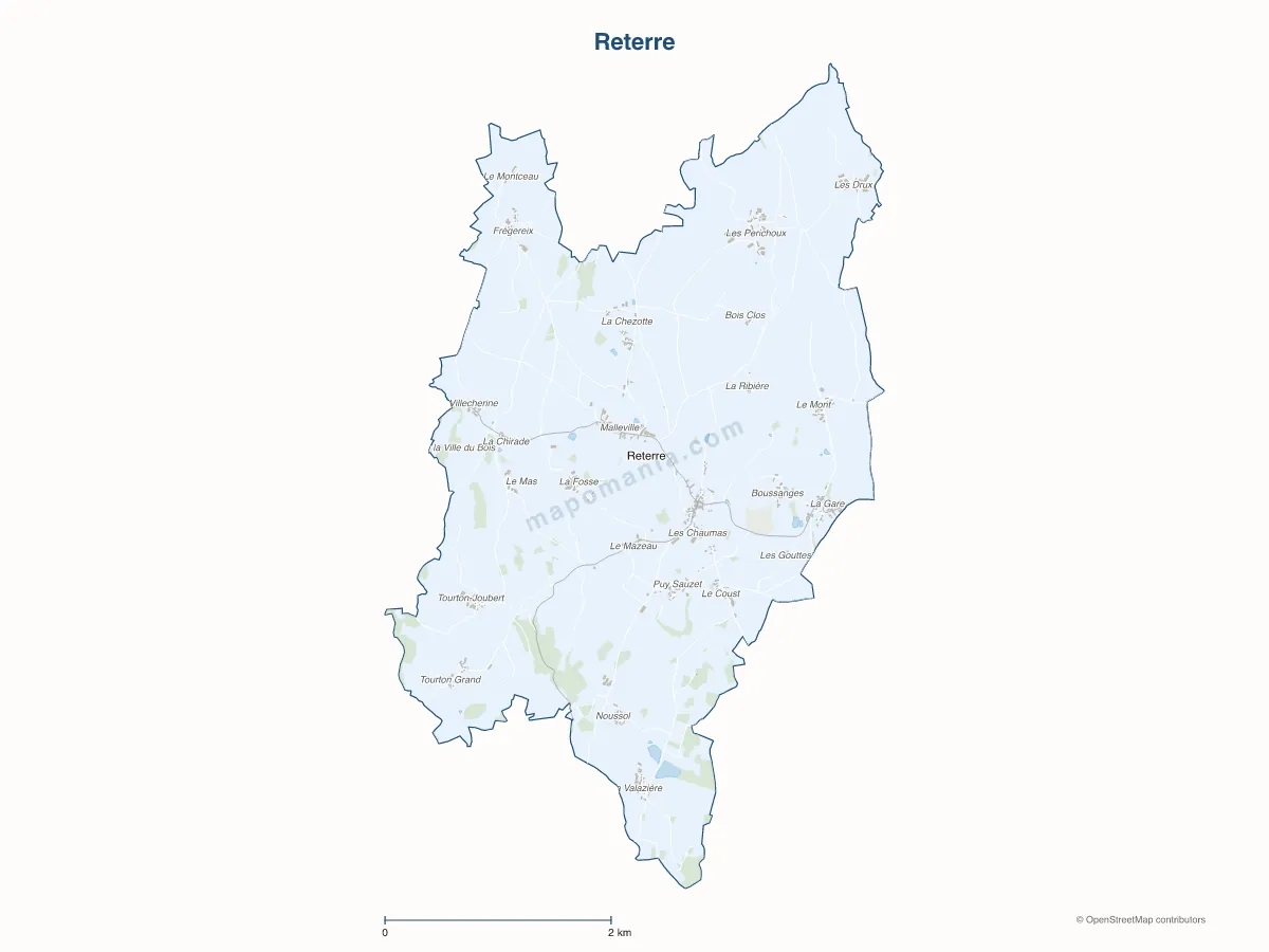 Carte de Reterre à personnaliser