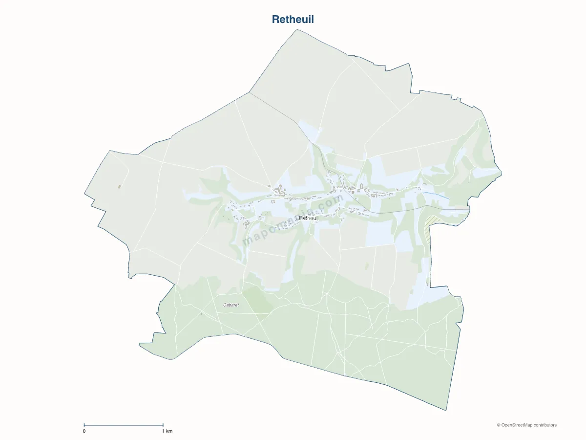 Carte de Retheuil à personnaliser