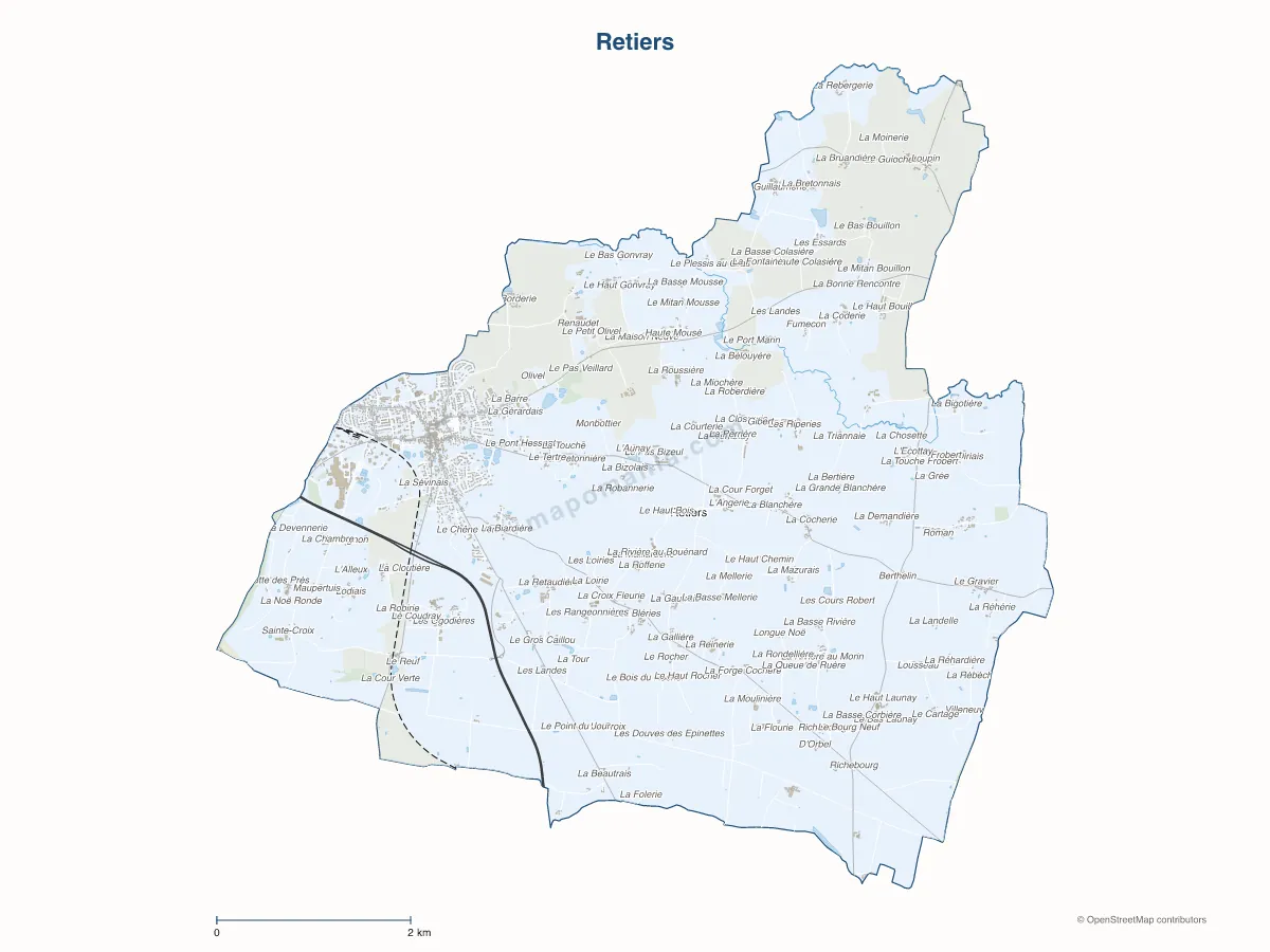 Carte de Retiers à personnaliser