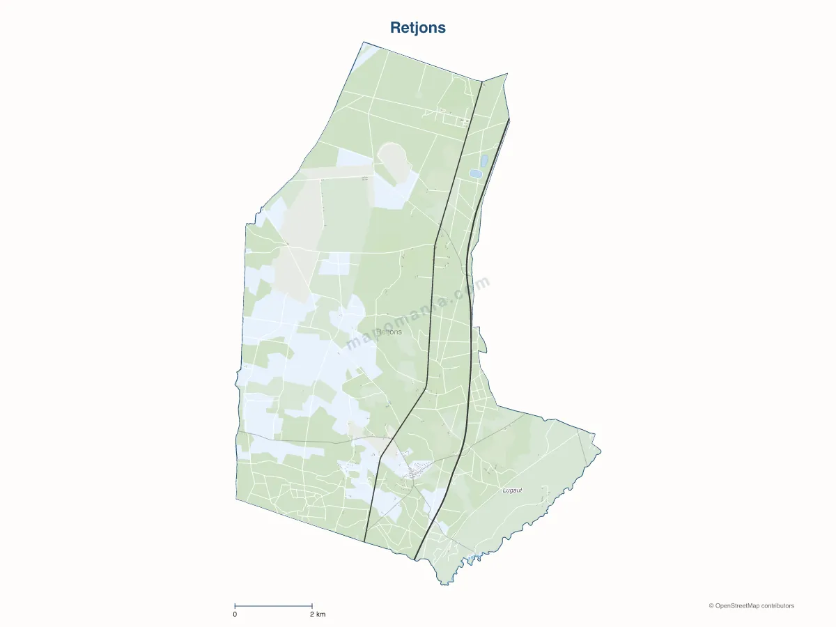 Carte de Retjons à personnaliser