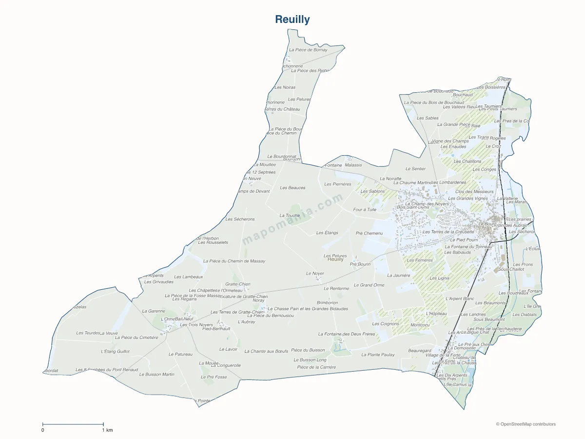 Carte de Reuilly à personnaliser