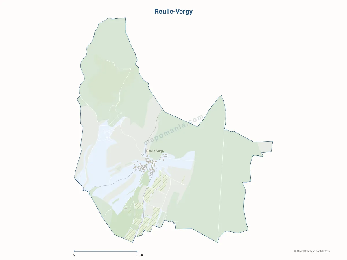 Carte de Reulle-Vergy à personnaliser