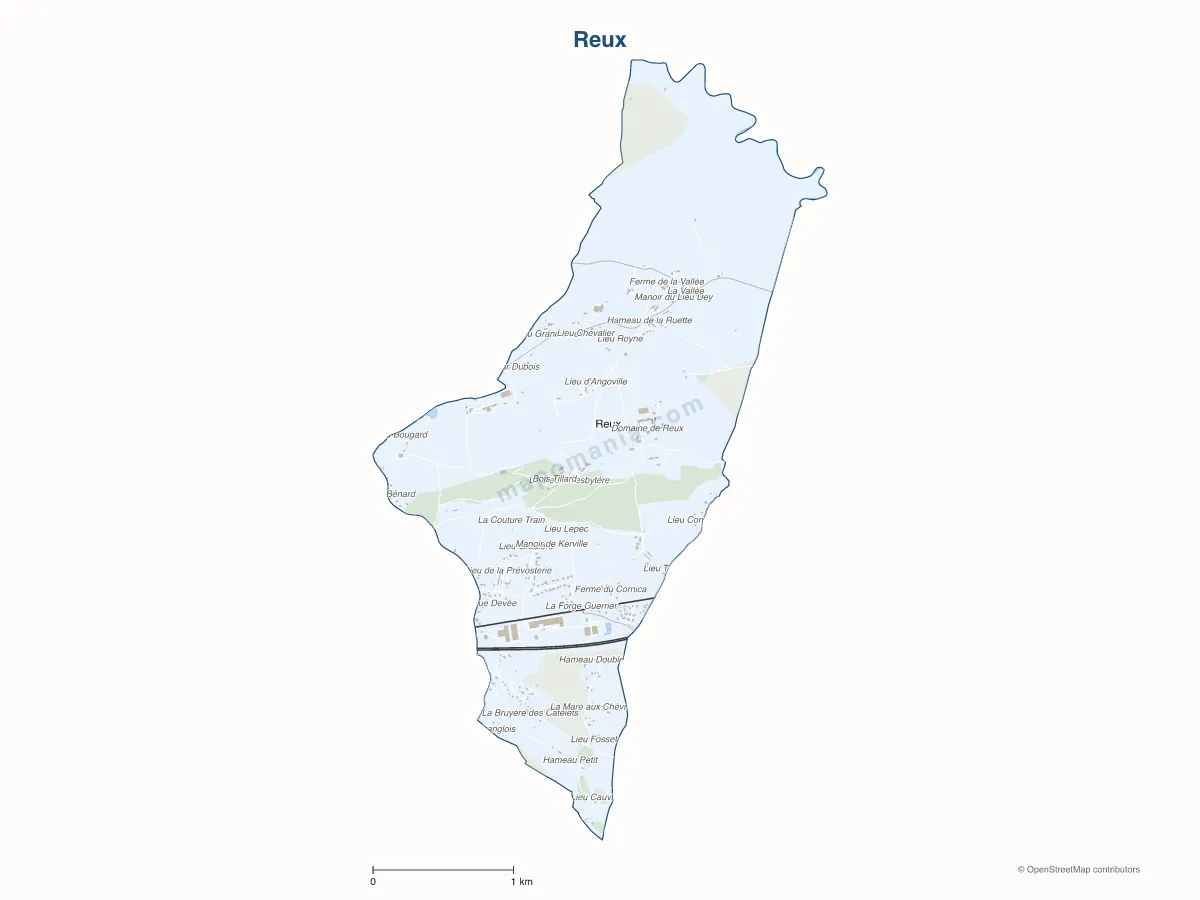 Carte de Reux à personnaliser