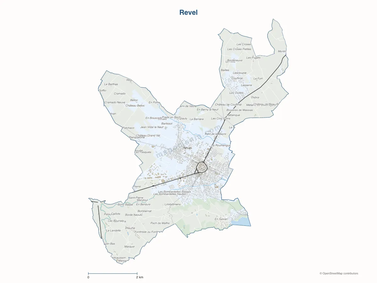 Carte de Revel à personnaliser