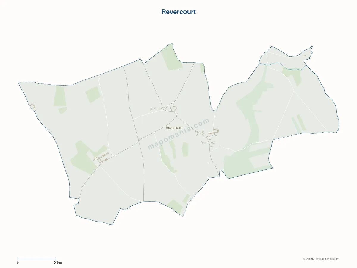 Carte de Revercourt à personnaliser