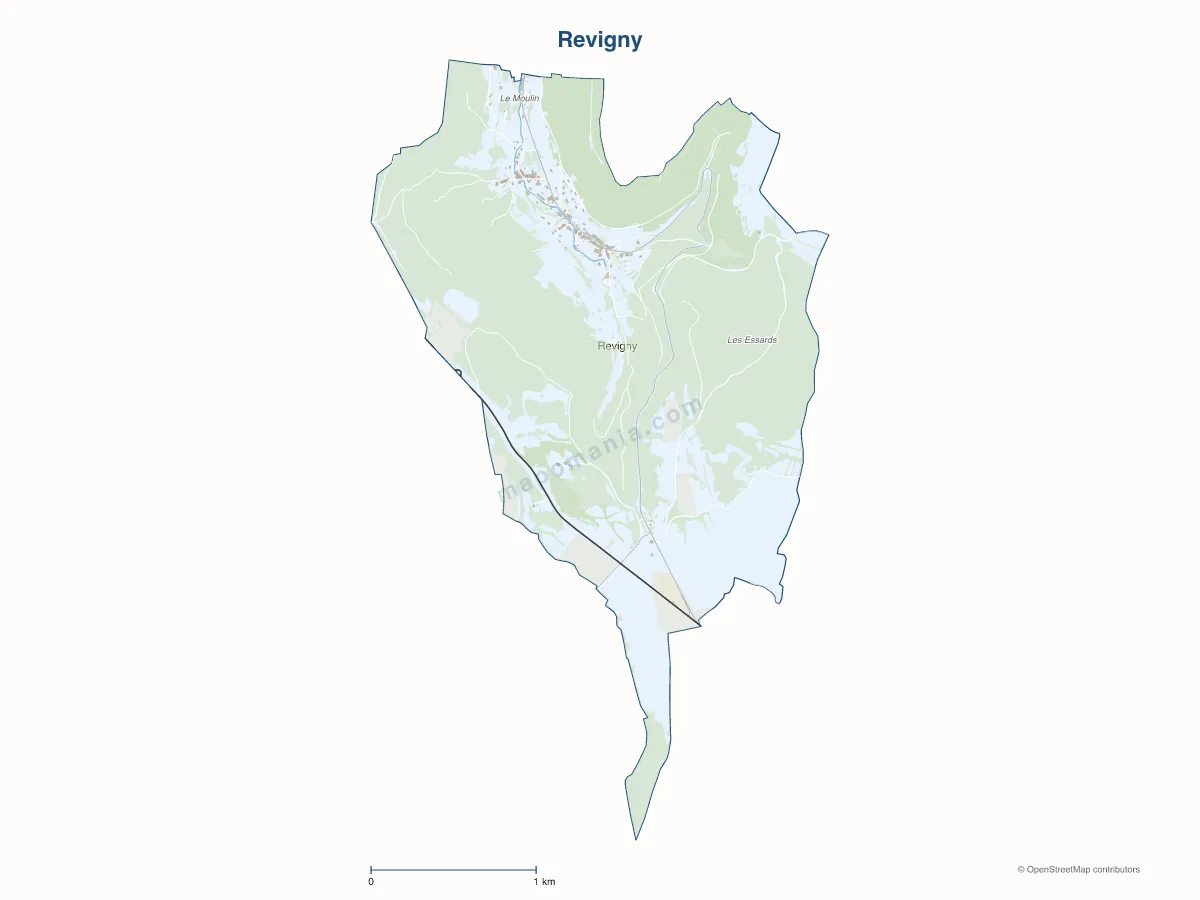Carte de Revigny à personnaliser