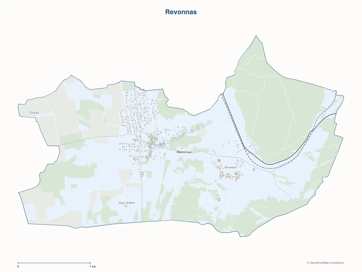 Carte de Revonnas à personnaliser
