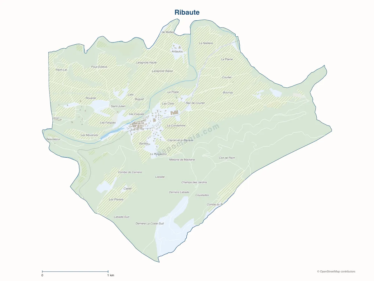 Carte de Ribaute à personnaliser