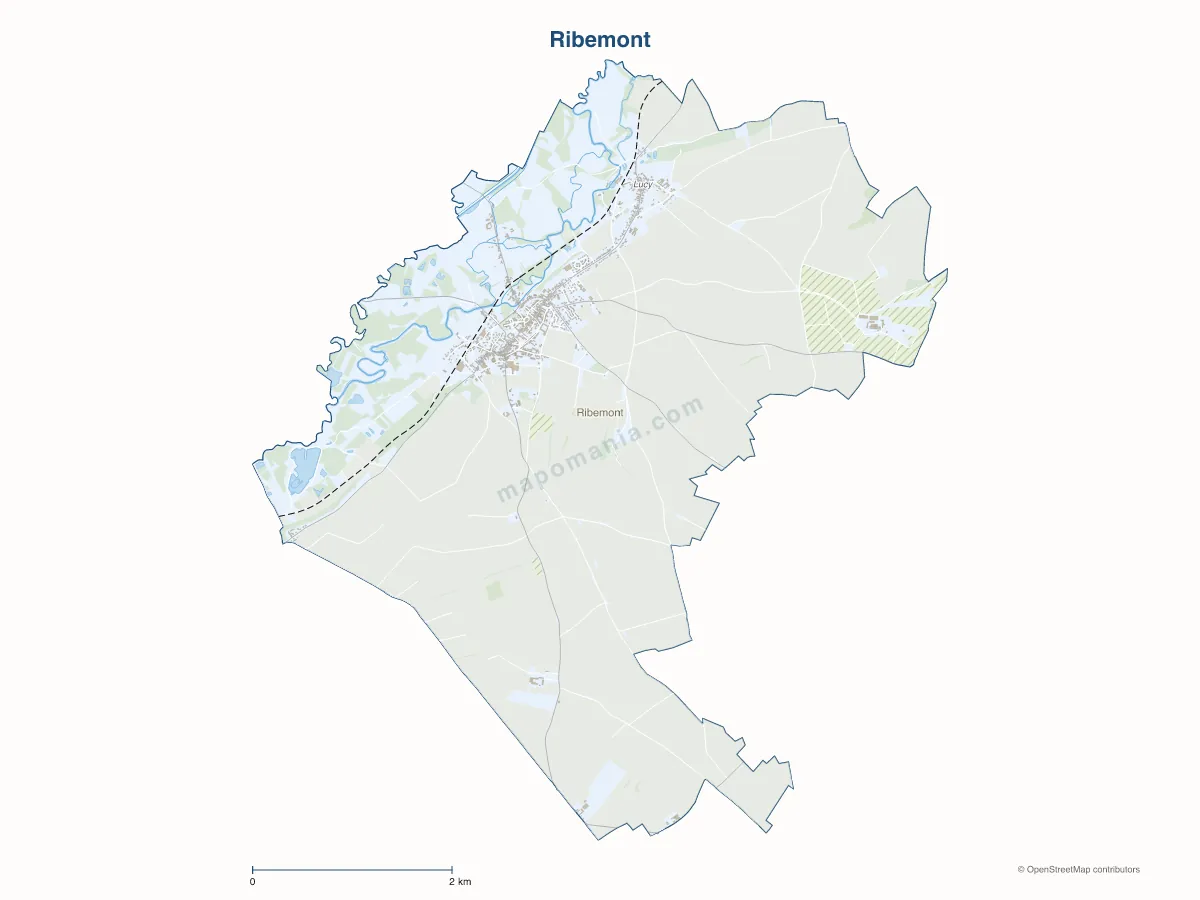 Carte de Ribemont à personnaliser