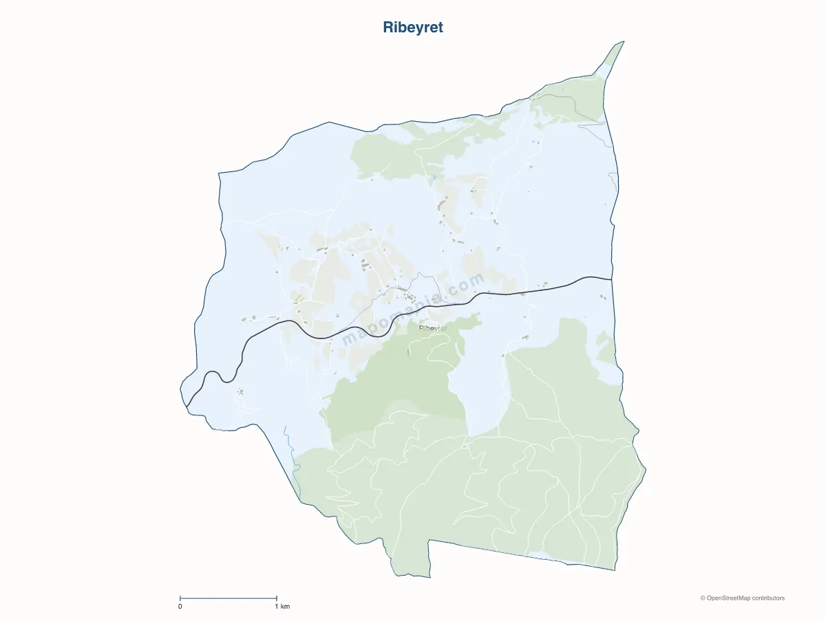 Carte de Ribeyret à personnaliser