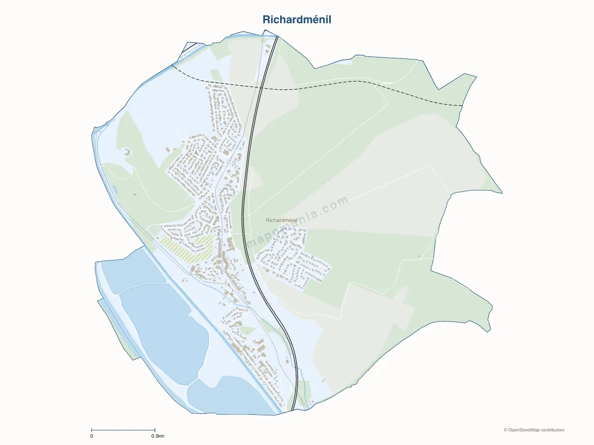 Carte de Richardménil à personnaliser