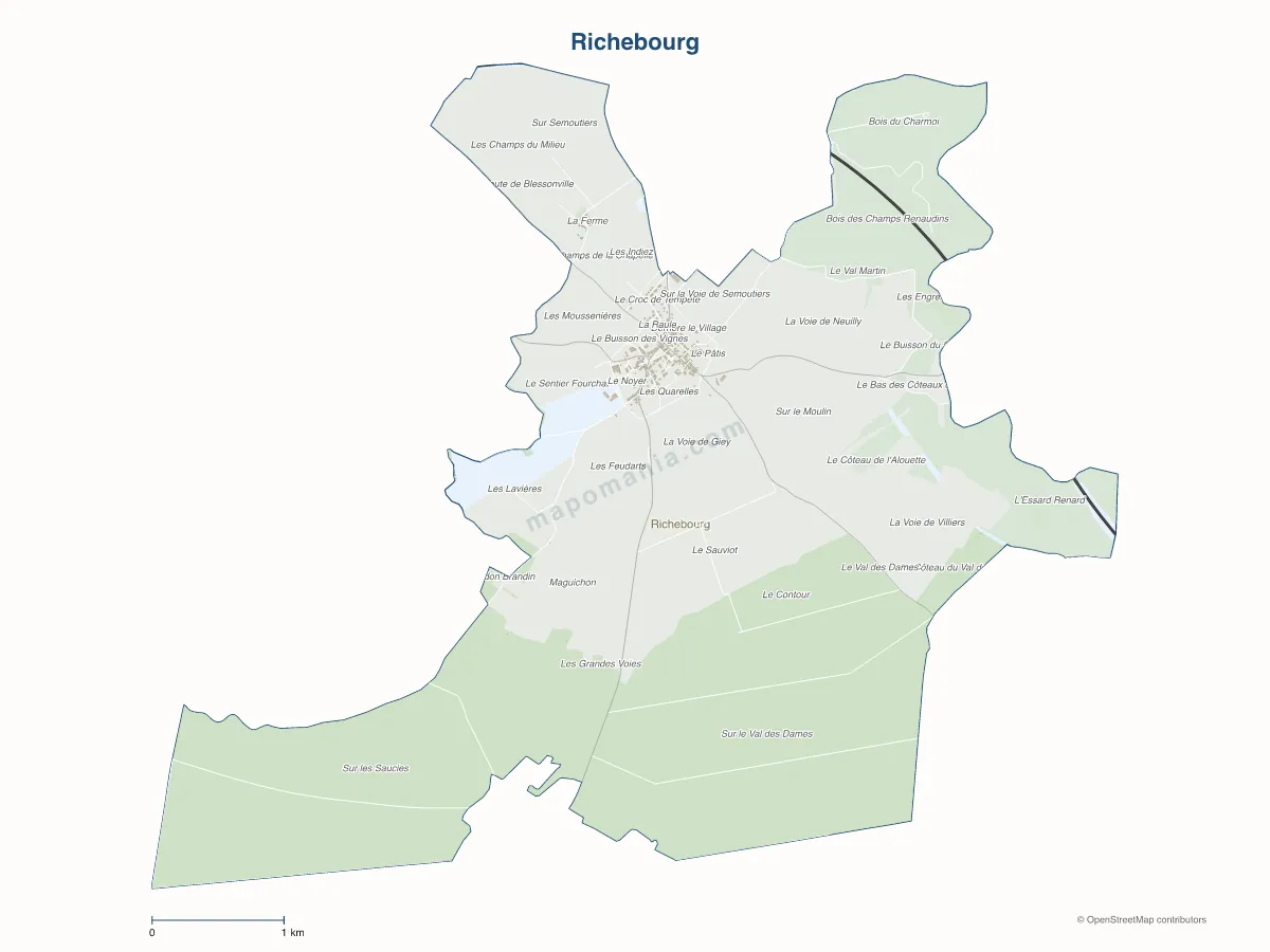 Carte de Richebourg à personnaliser