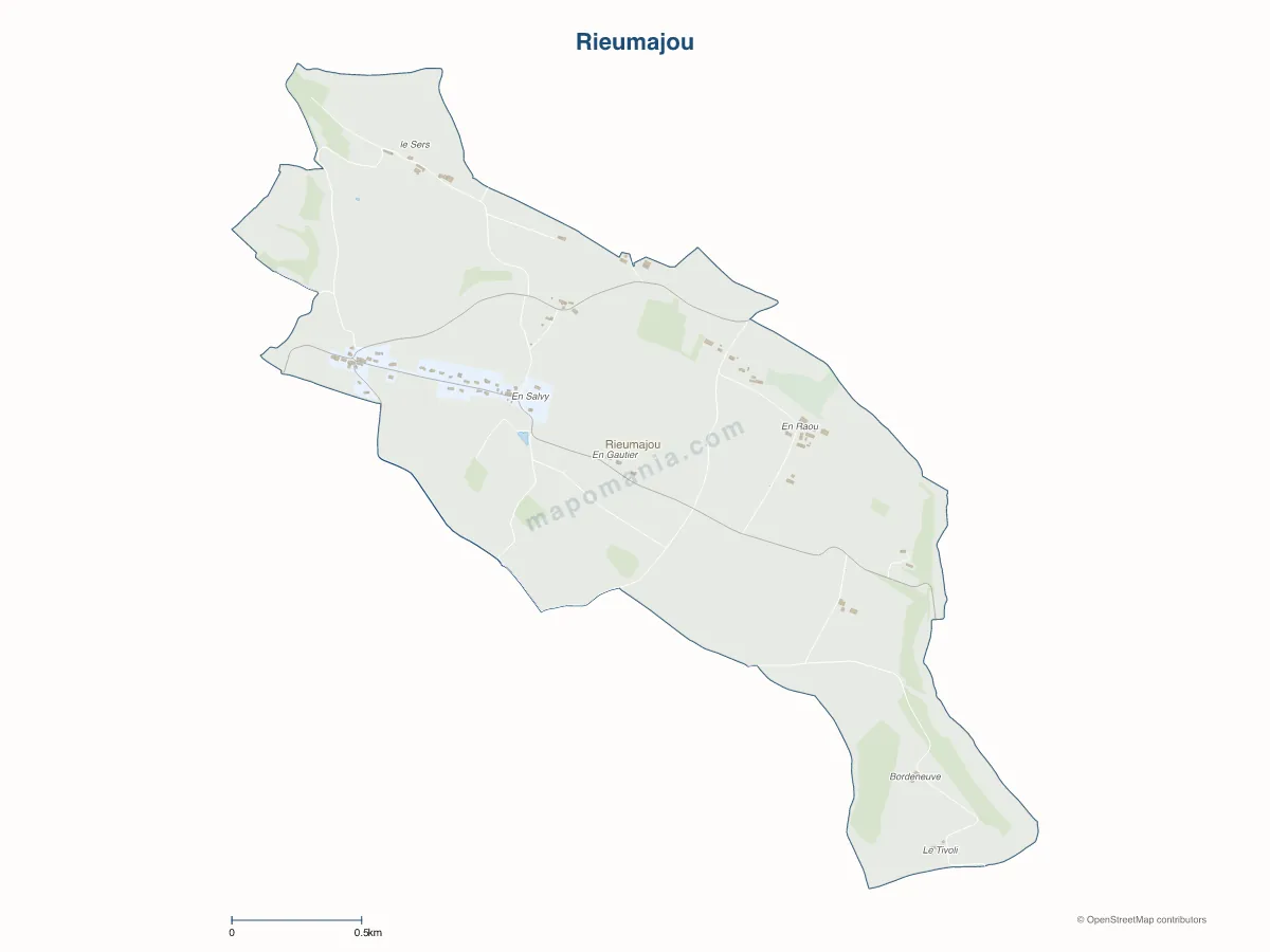 Carte de Rieumajou à personnaliser