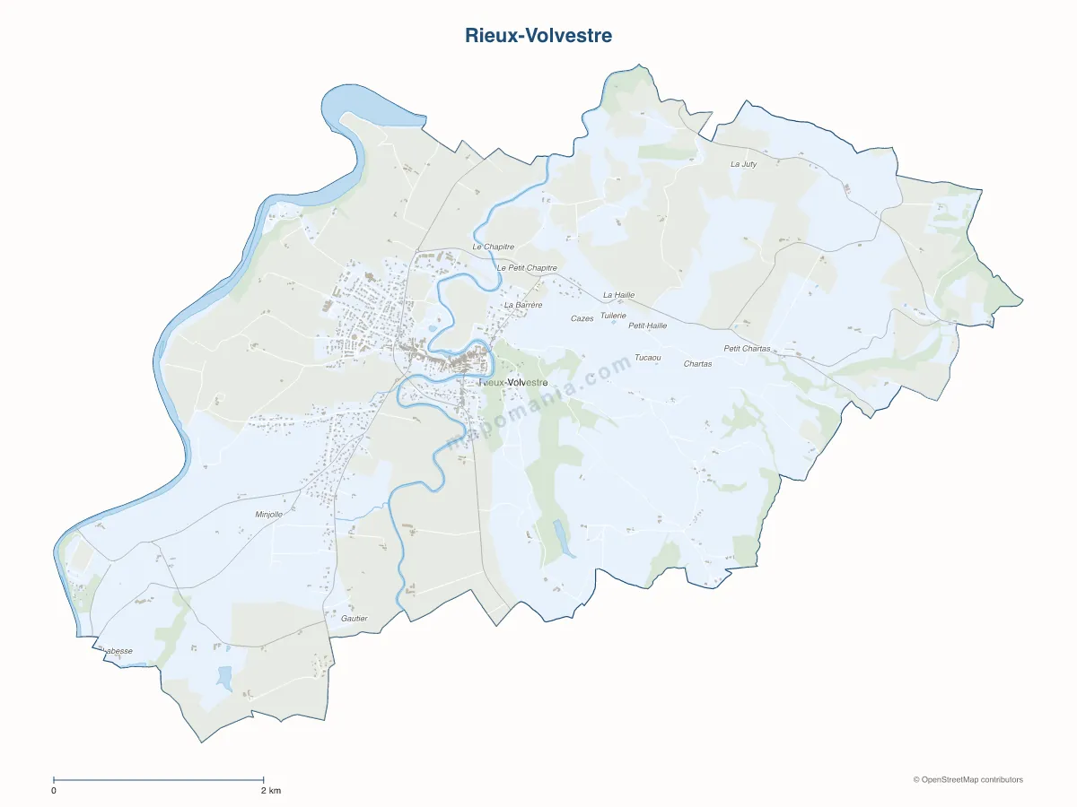 Carte de Rieux-Volvestre à personnaliser