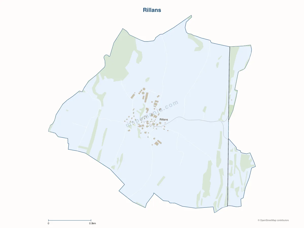 Carte de Rillans à personnaliser