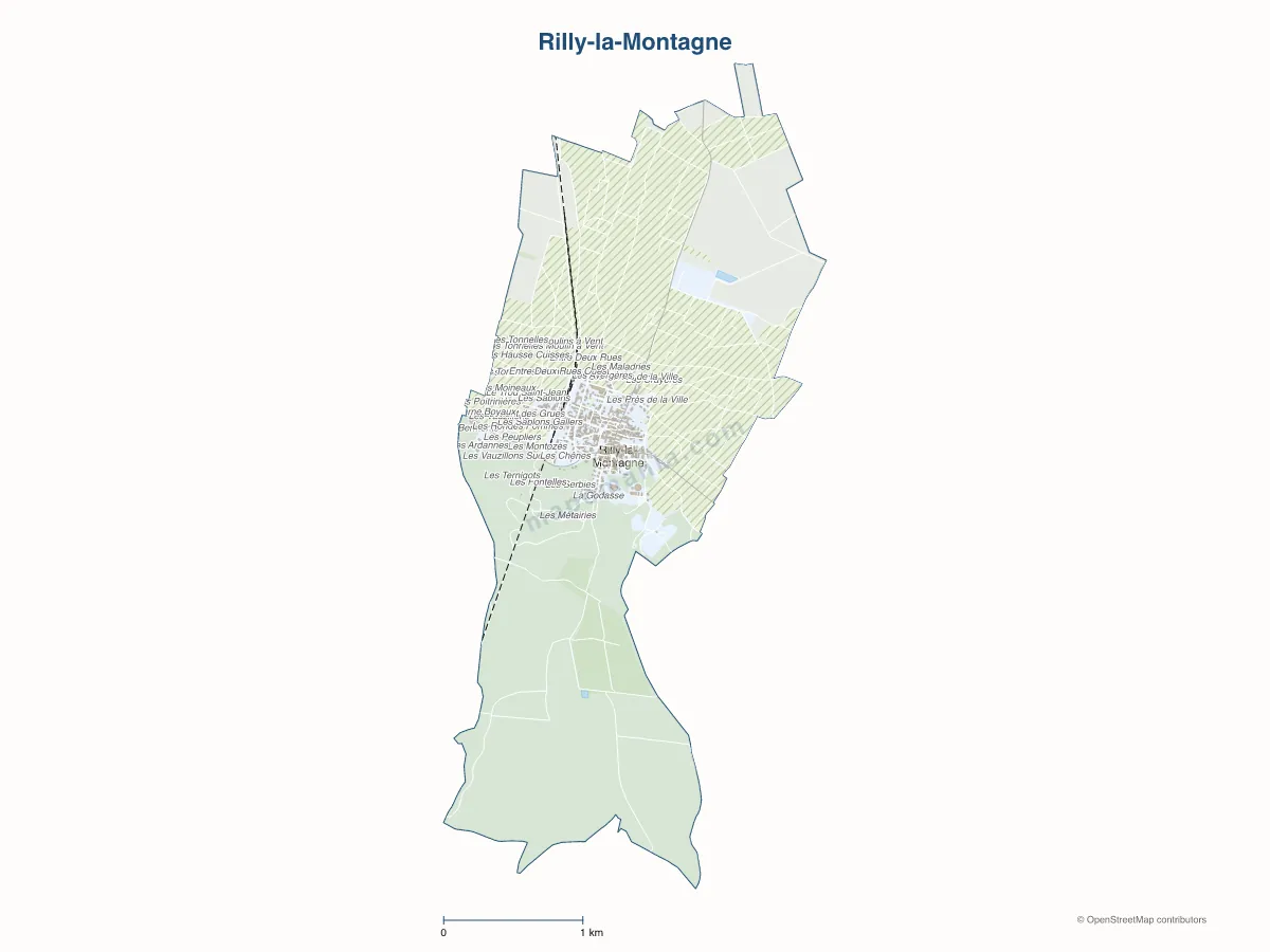 Carte de Rilly-la-Montagne à personnaliser