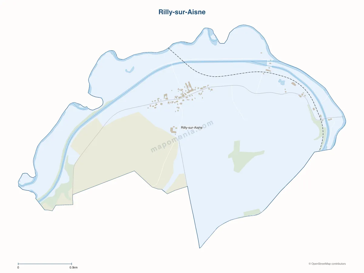 Carte de Rilly-sur-Aisne à personnaliser