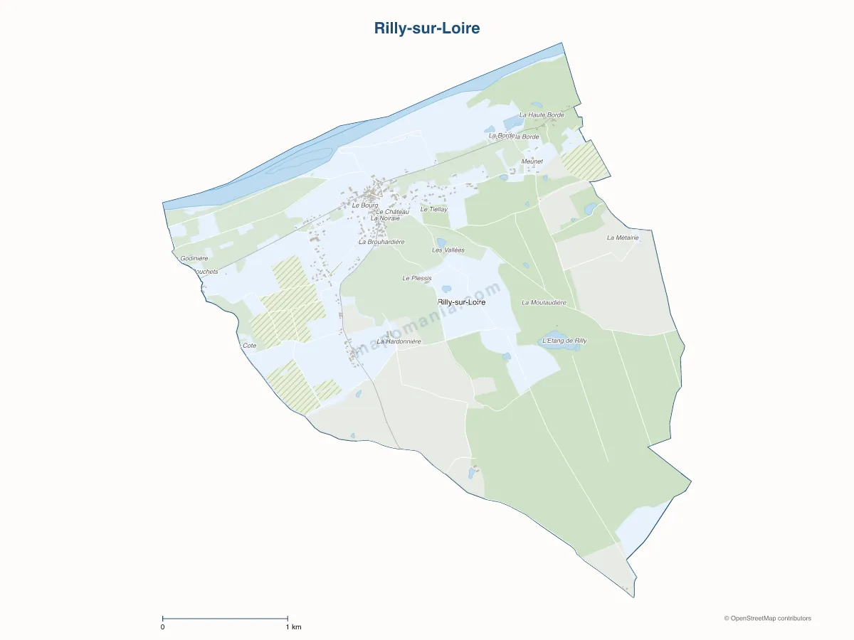 Carte de Rilly-sur-Loire à personnaliser
