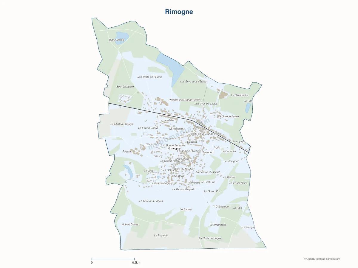 Carte de Rimogne à personnaliser