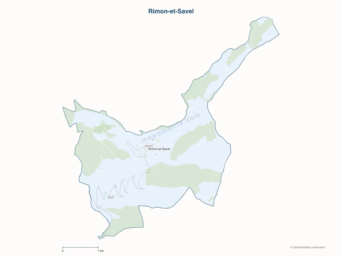 Carte de Rimon-et-Savel à personnaliser