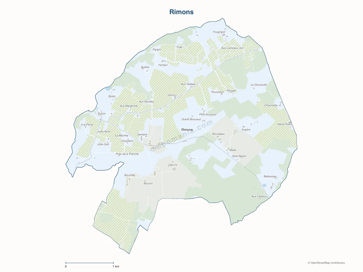 Carte de Rimons à personnaliser