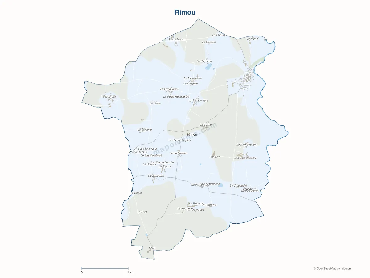 Carte de Rimou à personnaliser