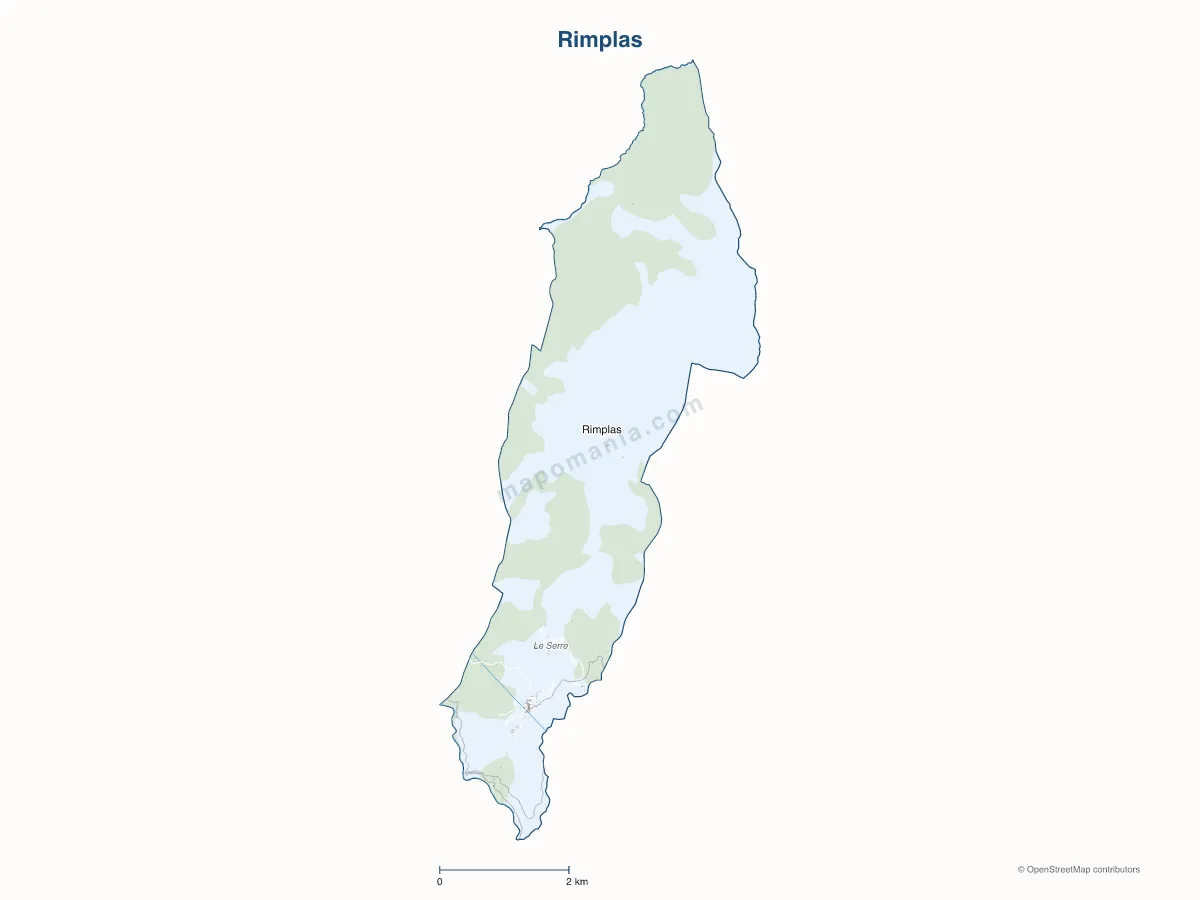 Carte de Rimplas à personnaliser