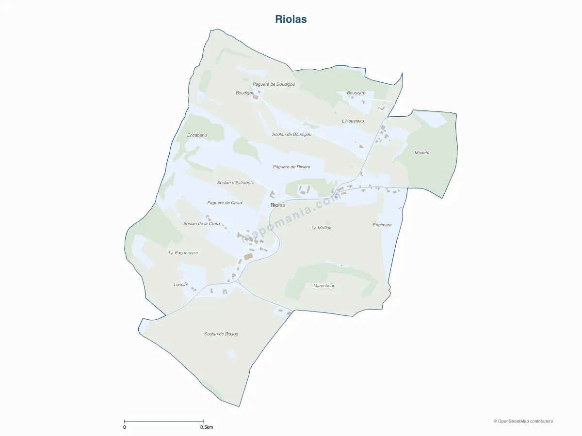 Carte de Riolas à personnaliser