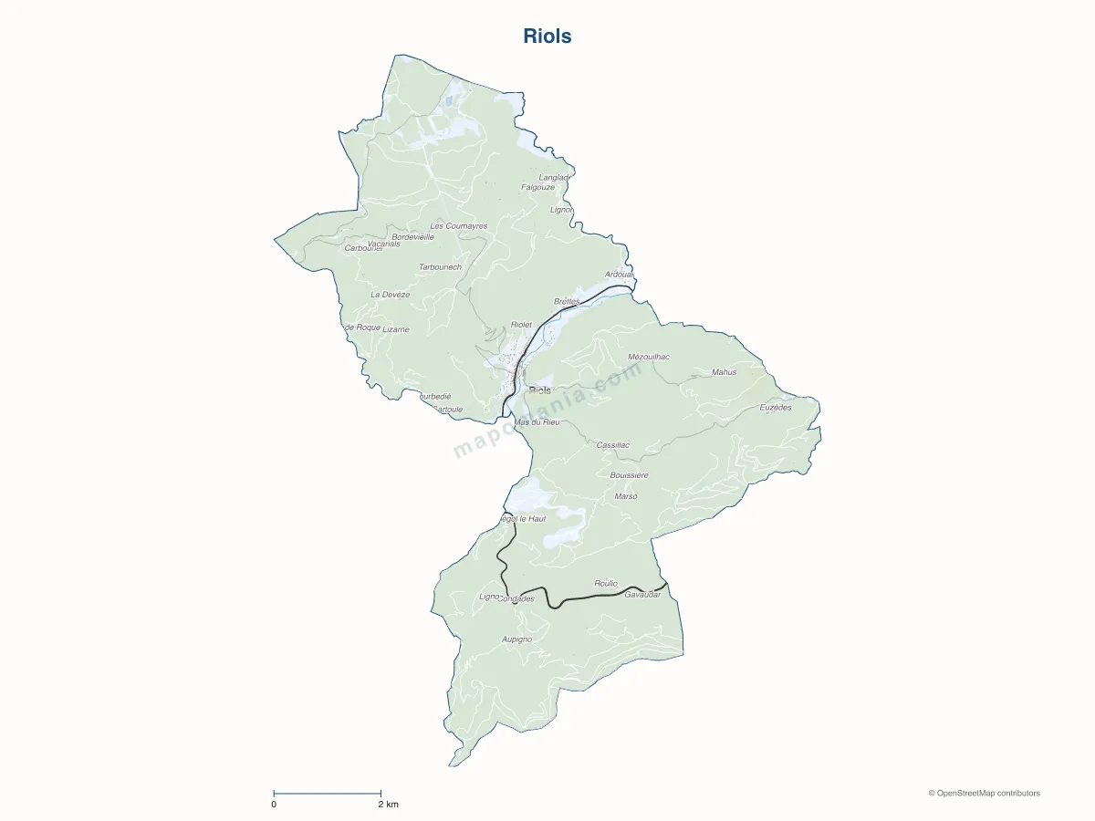 Carte de Riols à personnaliser