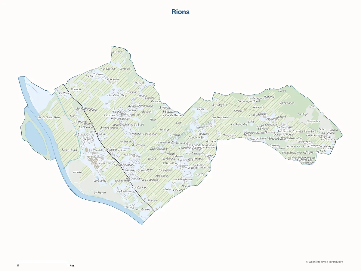 Carte de Rions à personnaliser