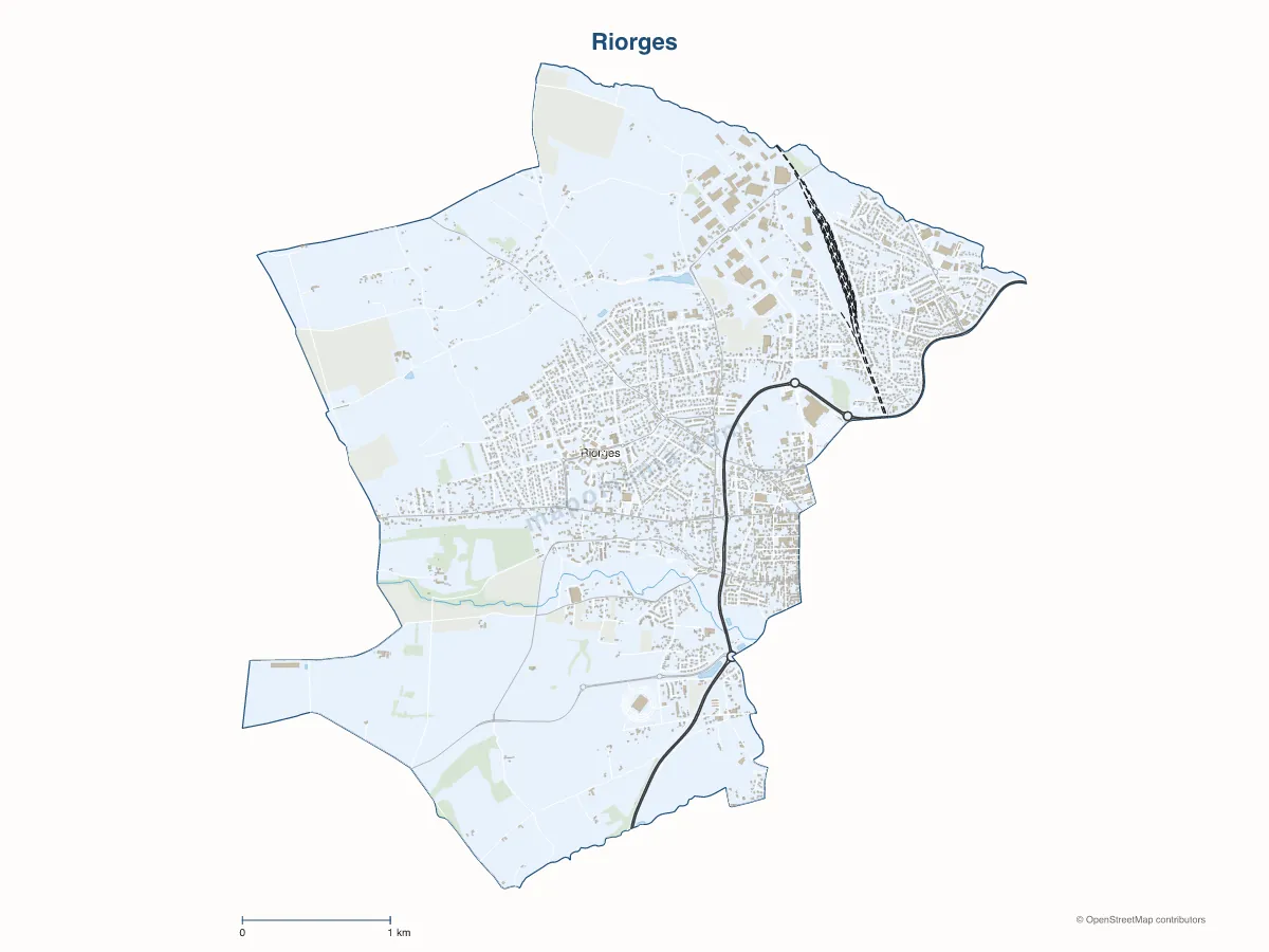 Carte de Riorges à personnaliser