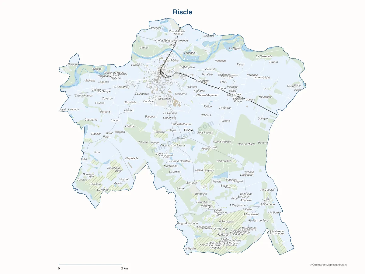 Carte de Riscle à personnaliser