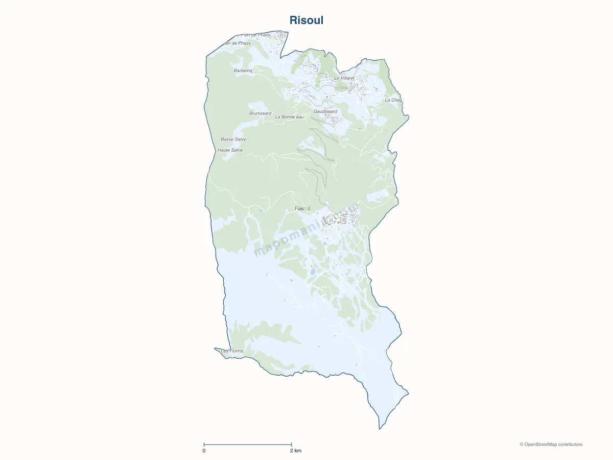 Carte de Risoul à personnaliser