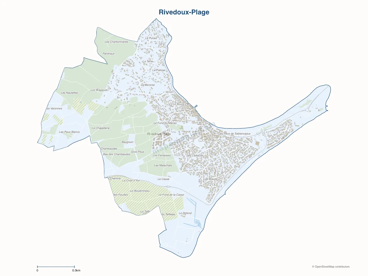Carte de Rivedoux-Plage à personnaliser