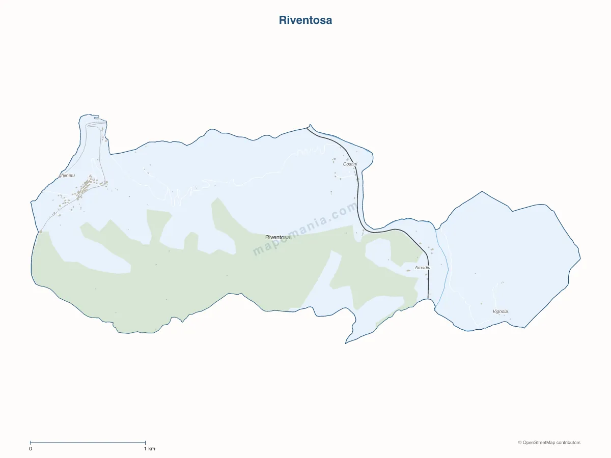 Carte de Riventosa à personnaliser