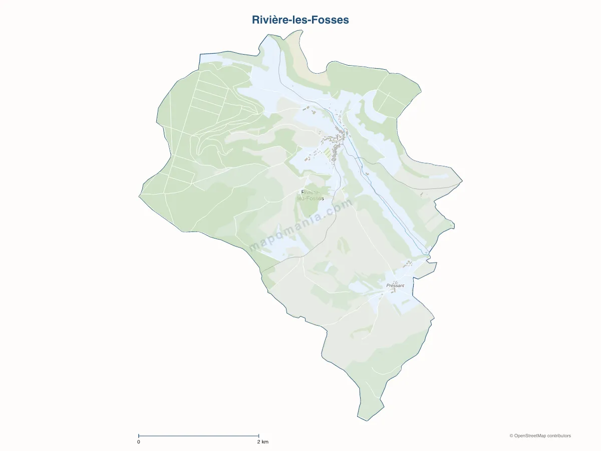 Carte de Rivière-les-Fosses à personnaliser