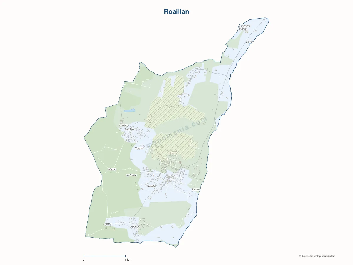 Carte de Roaillan à personnaliser