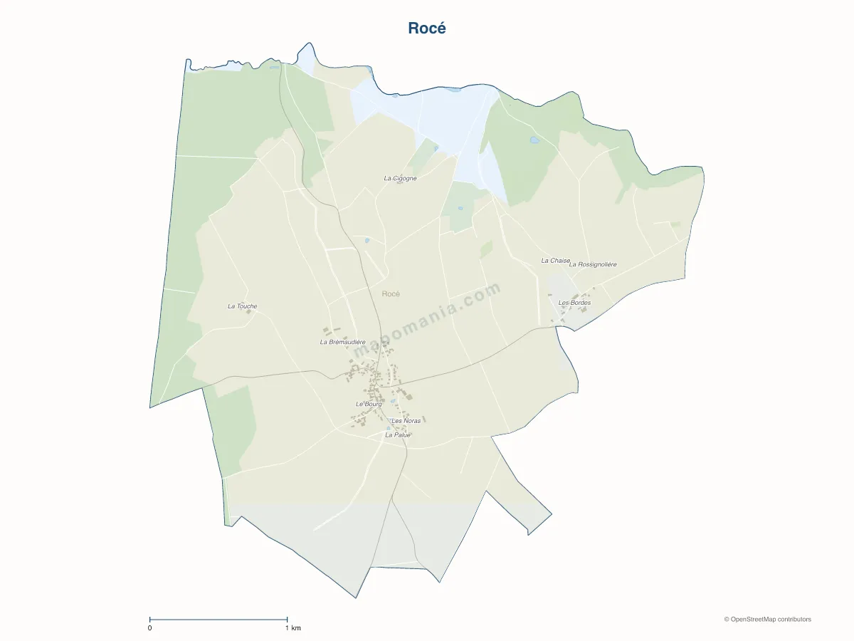 Carte de Rocé à personnaliser